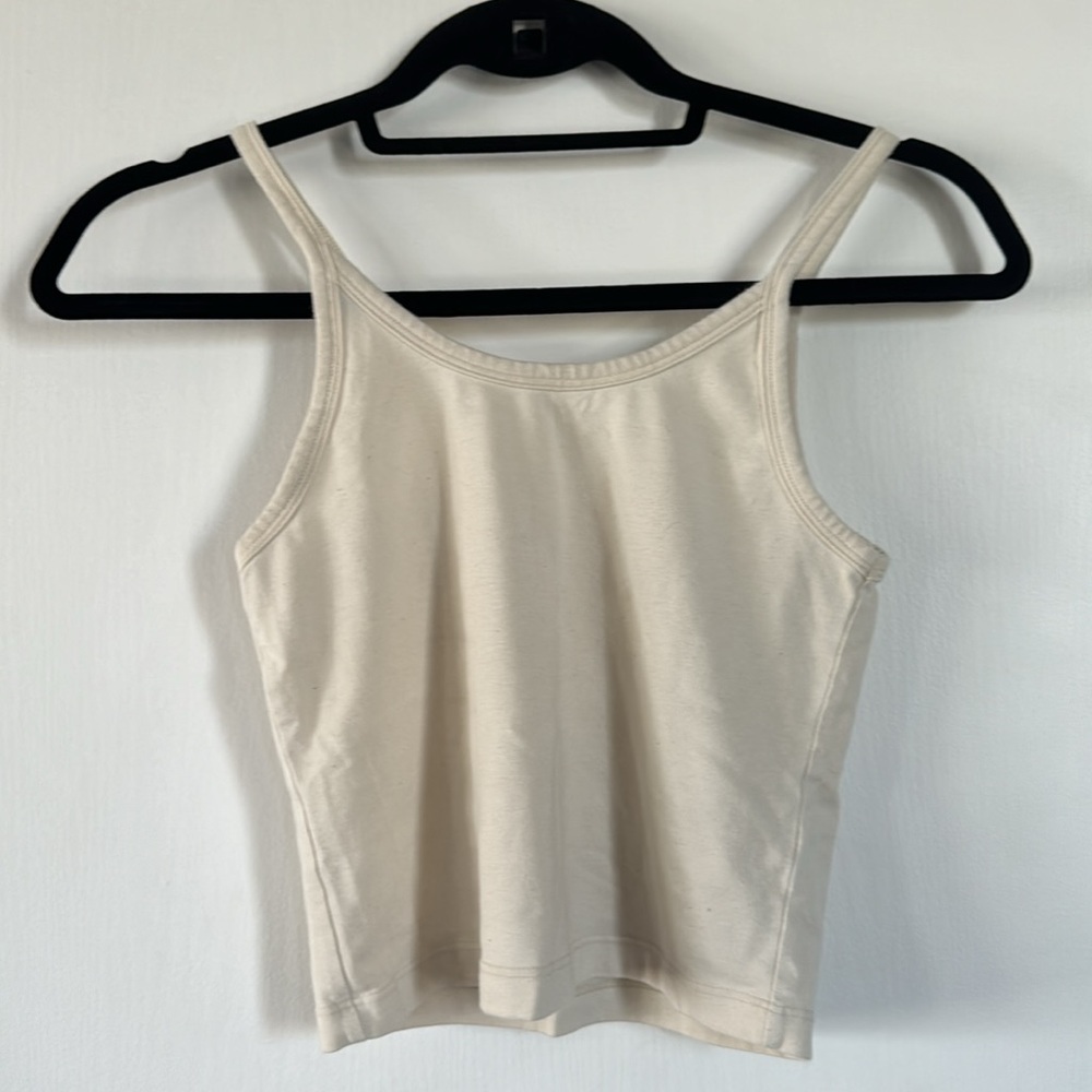 Cream ARQ cropped tank - small